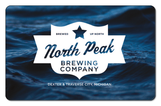 north peak logo on water background